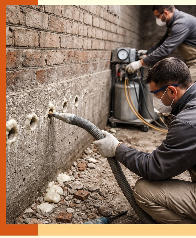 Заполнение колодцевой кладки ППУ в Междуреченске быстро и герметично