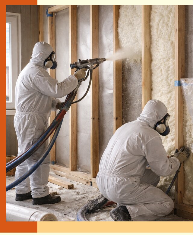 Утепление каркасной стены ППУ в Междуреченске для домов и коттеджей