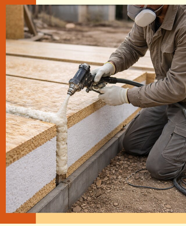 Утепление СИП-панелей пенополиуретаном (ППУ) в Междуреченске