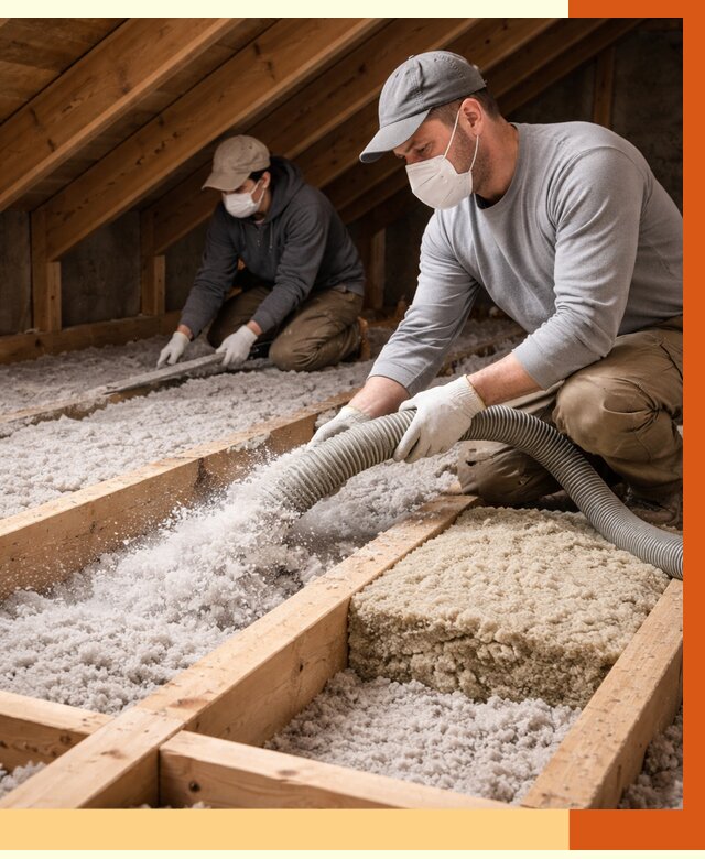 Заполнение полостей чердачного перекрытия в Междуреченске от 4547 руб. | ТепломастерМжд