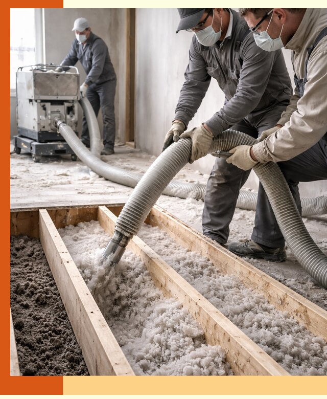 Заполнение полостей межэтажного перекрытия в Междуреченске эффективно и герметично