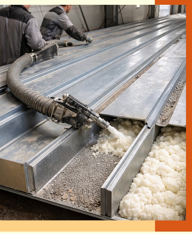 Заполнение пустот кровельных панелей в Междуреченске от 7276 руб. под ключ | ТепломастерМжд