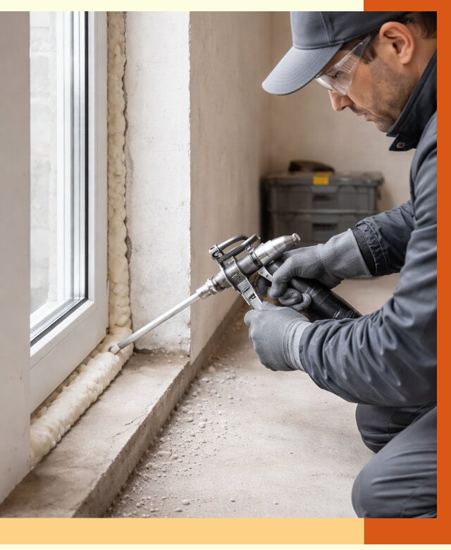 Герметизация стыков ППУ в Междуреченске от 1667 руб. за м2 — утепление примыканий под ключ | ТепломастерМжд