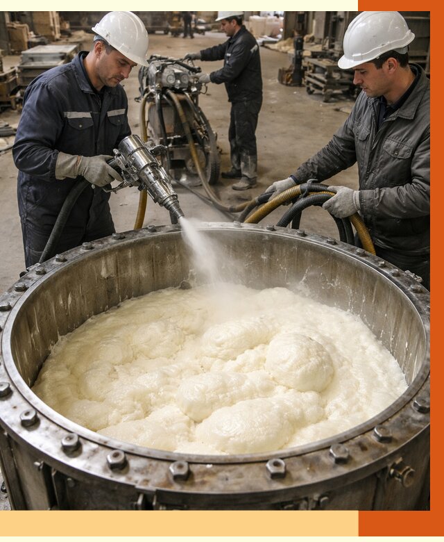 Заливка ППУ в емкости в Междуреченске от 7326 руб. — утепление емкости под ключ | ТепломастерМжд