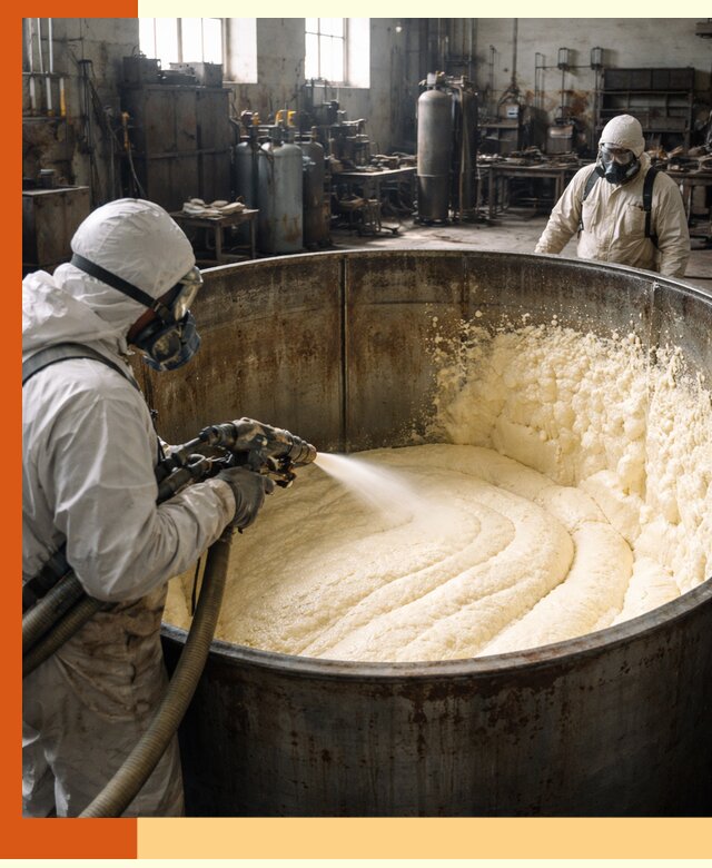 Заливка ппу в емкости с полной изоляцией и герметизацией в Междуреченске