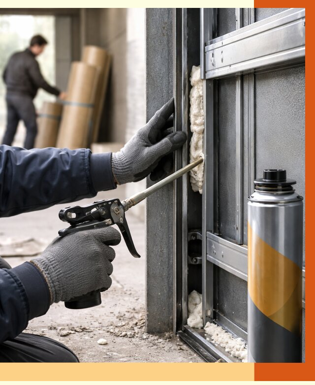 Заполнение пустот ворот в Междуреченске от 4547 руб. — заливка ППУ, утепление под ключ | ТепломастерМжд