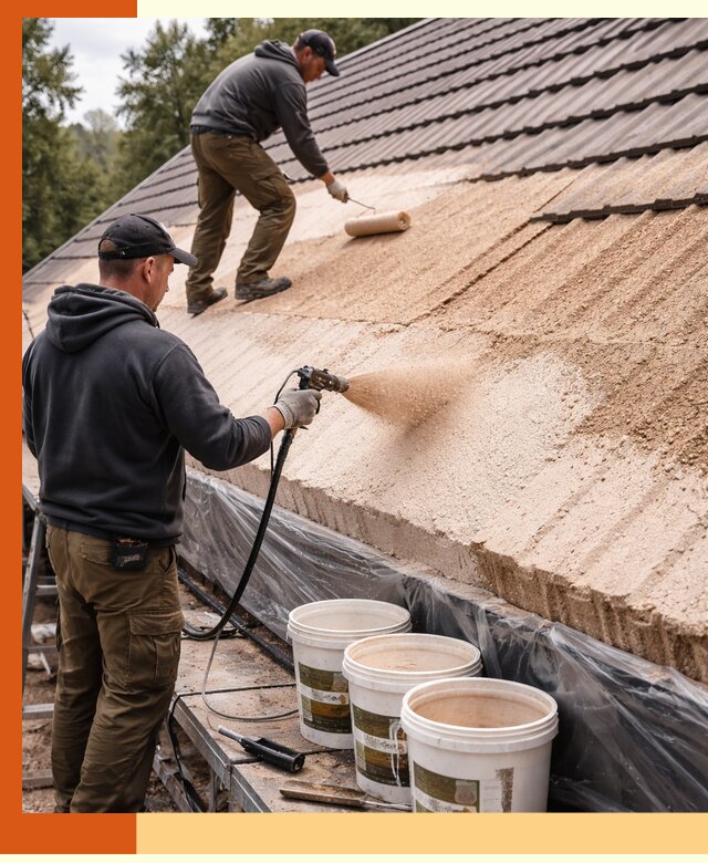 Утепление кровли жидкой пробкой в Междуреченске для домов и зданий