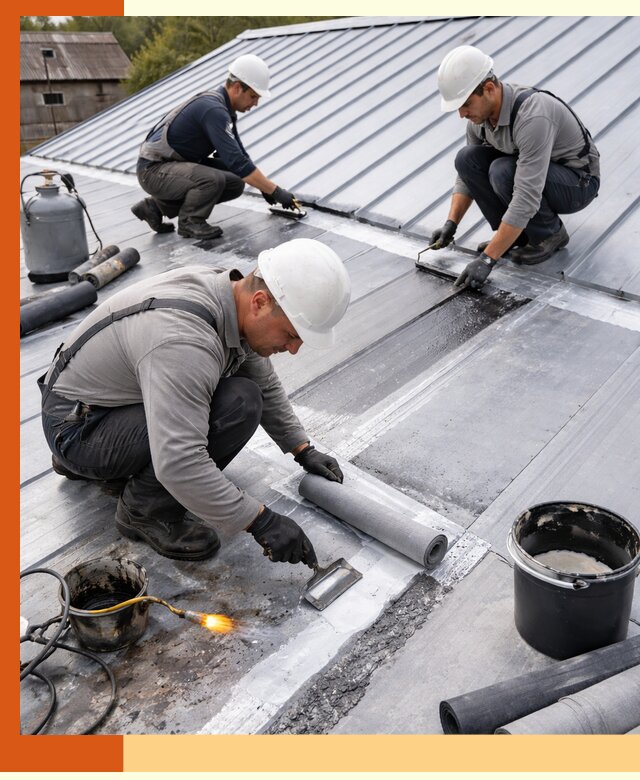 Гидроизоляция металлической кровли с гарантией в Междуреченске