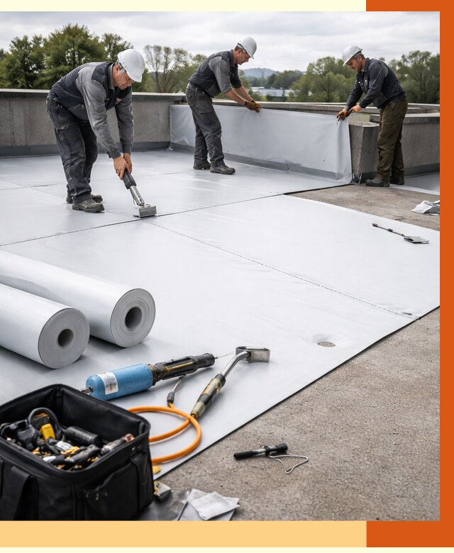 Гидроизоляция мембранной кровли в Междуреченске от 7579 руб./м² — профессионально | ТепломастерМжд