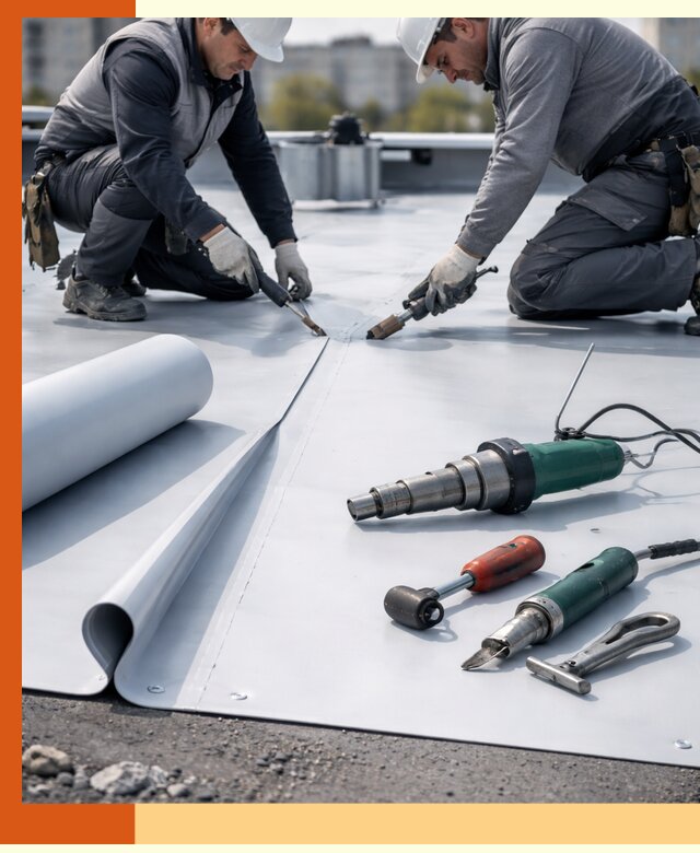 Гидроизоляция мембранной кровли в Междуреченске: монтаж и ремонт быстро