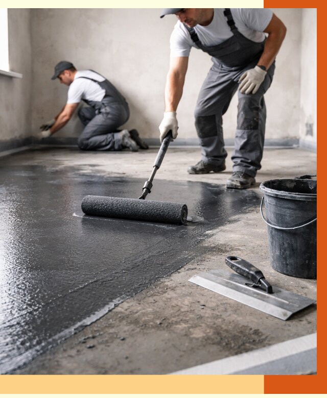 Профессиональная гидроизоляция пола в Междуреченске от 8589 руб. под ключ | ТепломастерМжд