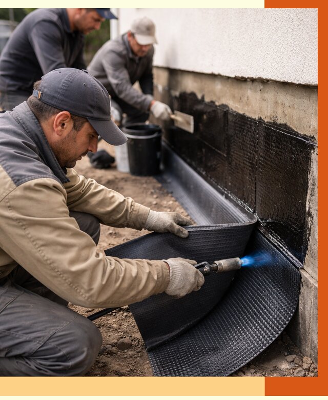 Гидроизоляция цоколя и отмостки в Междуреченске от 8589 руб. — ТепломастерМжд