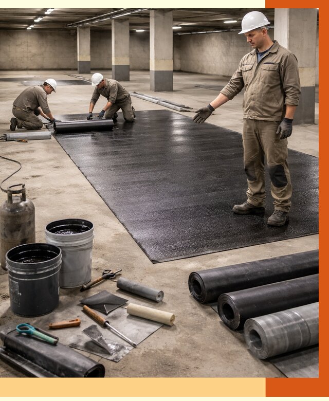 Гидроизоляция паркинга в Междуреченске от 1213 руб/м² — профессиональная защита | ТепломастерМжд