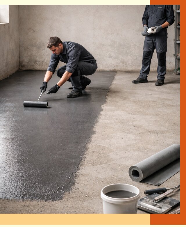 Гидроизоляция гаражного пола в Междуреченске от 3537 руб./м² — ТепломастерМжд профессионально