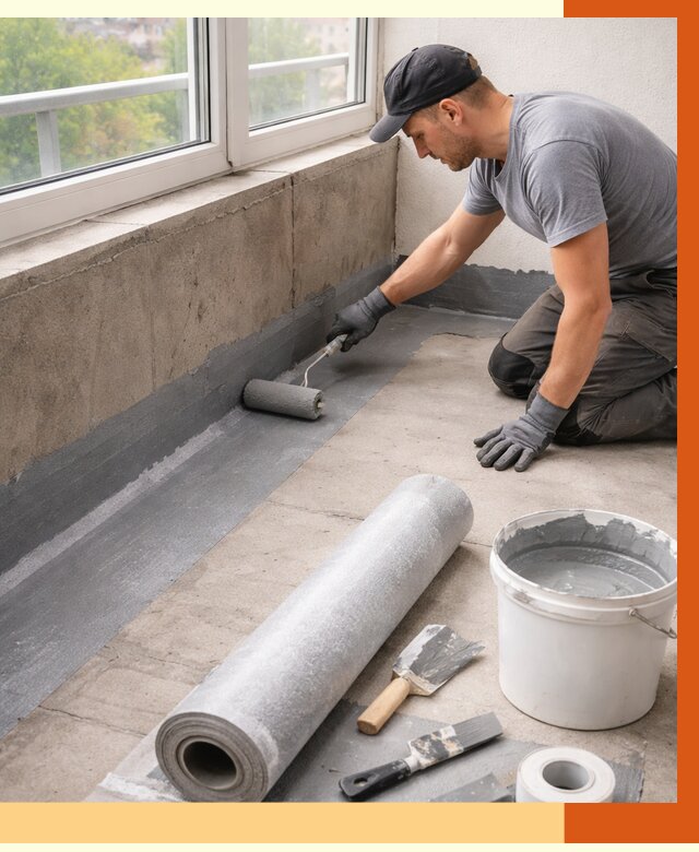 Профессиональная гидроизоляция балкона в Междуреченске от 4244 руб. | ТепломастерМжд