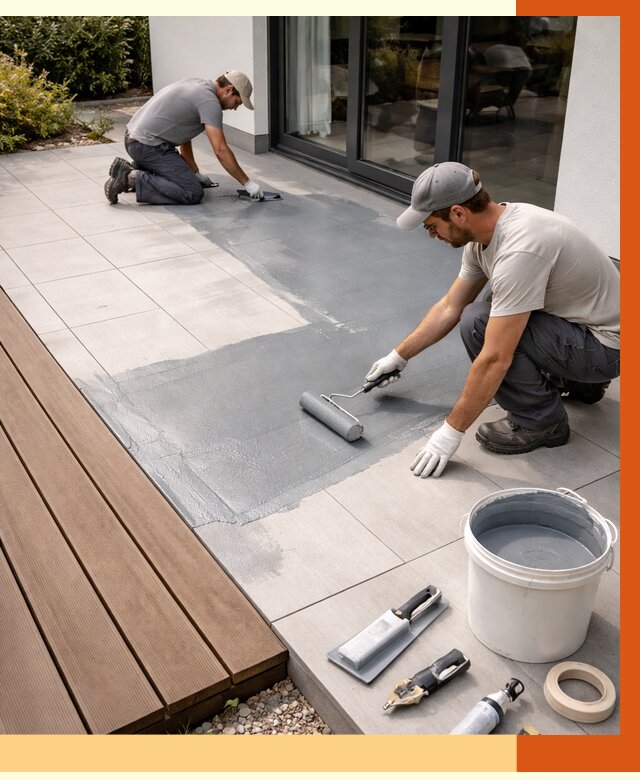 Гидроизоляция террасы в Междуреченске под ключ от 7579 руб./м² | ТепломастерМжд