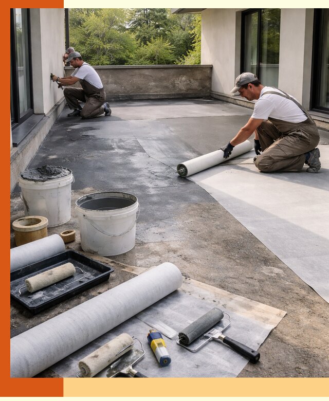 Гидроизоляция террасы в Междуреченске — надежная защита от влаги и протечек