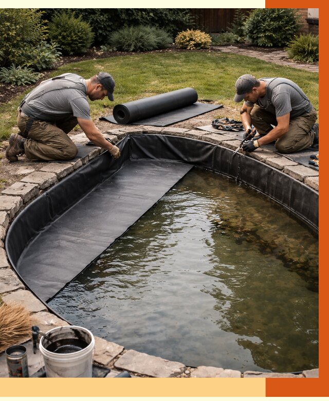 Гидроизоляция пруда в Междуреченске от 15158 руб. под ключ | ТепломастерМжд профессионально