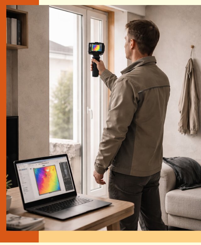 Тепловизионное обследование квартиры в Междуреченске для поиска утечек тепла