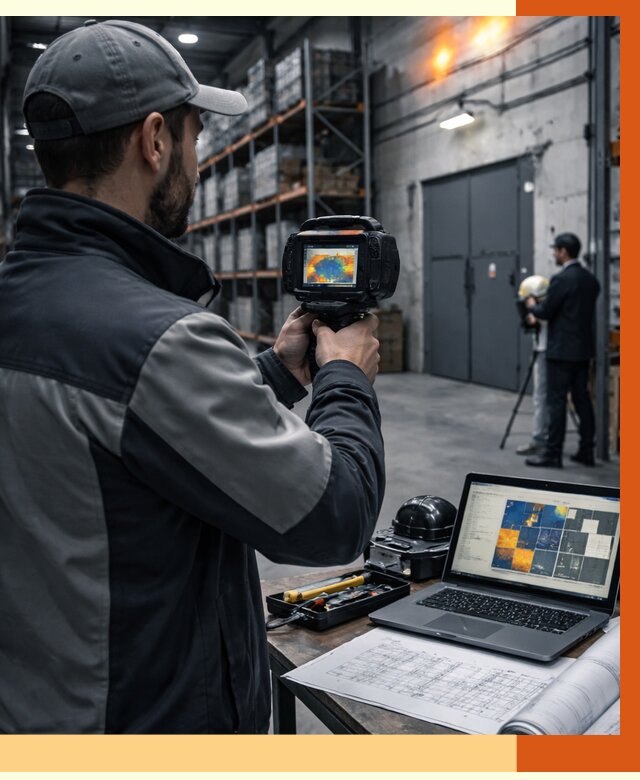 Тепловизионное обследование склада в Междуреченске от 6568 руб. | ТепломастерМжд