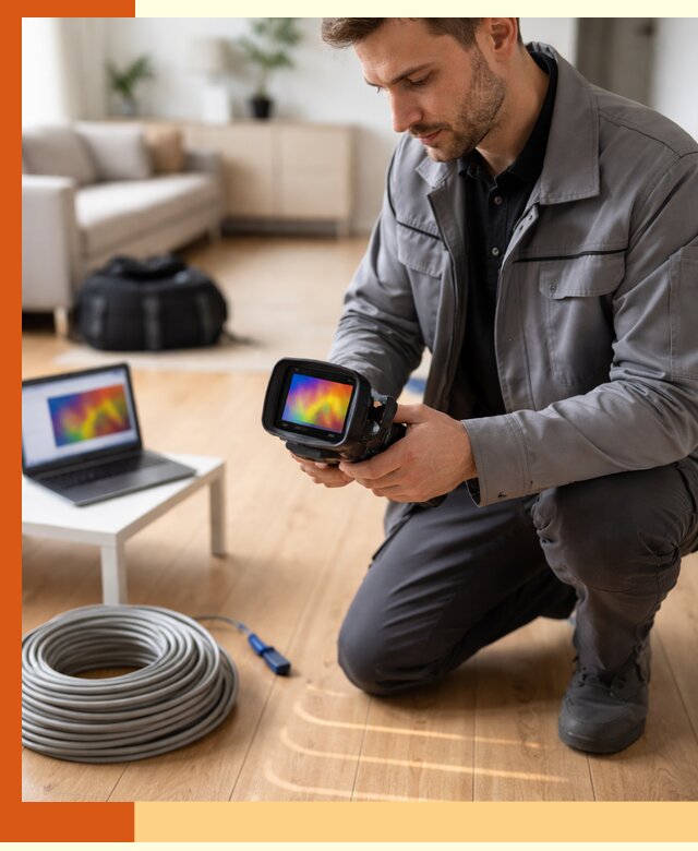 Тепловизионное обследование тёплого пола в Междуреченске для точной диагностики