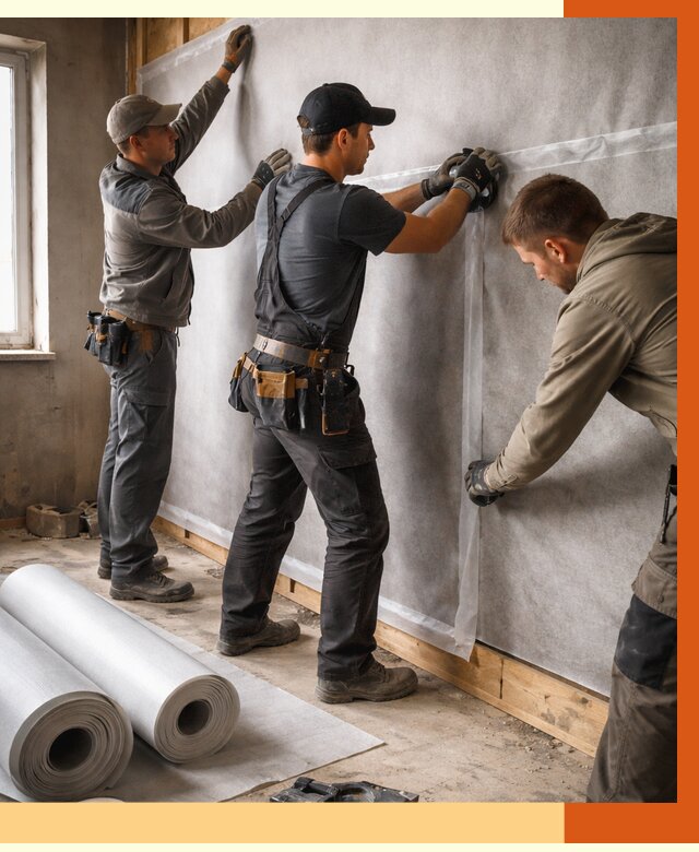 Монтаж ветроизоляции в Междуреченске от 4547 руб./м2 — профессионально | ТепломастерМжд