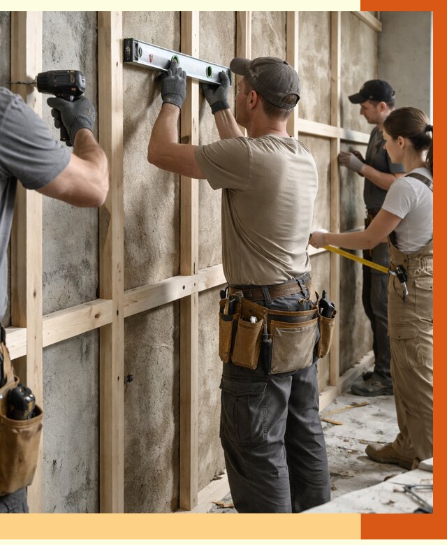 Монтаж обрешетки под утепление в Междуреченске от 1162 руб/м² | Заказать у ТепломастерМжд